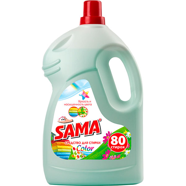 Гель для машинной и ручной стирки SAMA Color 4 кг