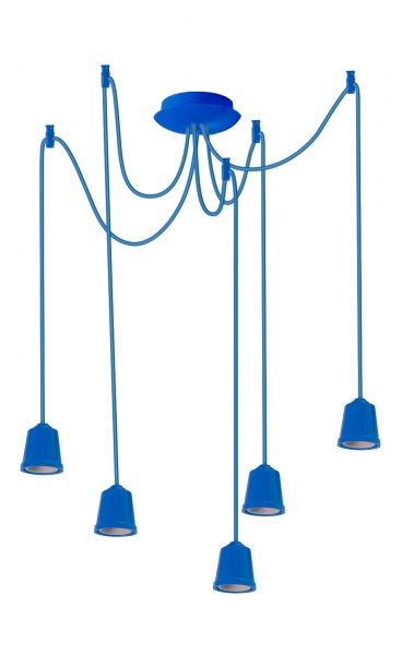 Підвіс ERKA 525 5x60 Вт E27 синій 525009 
