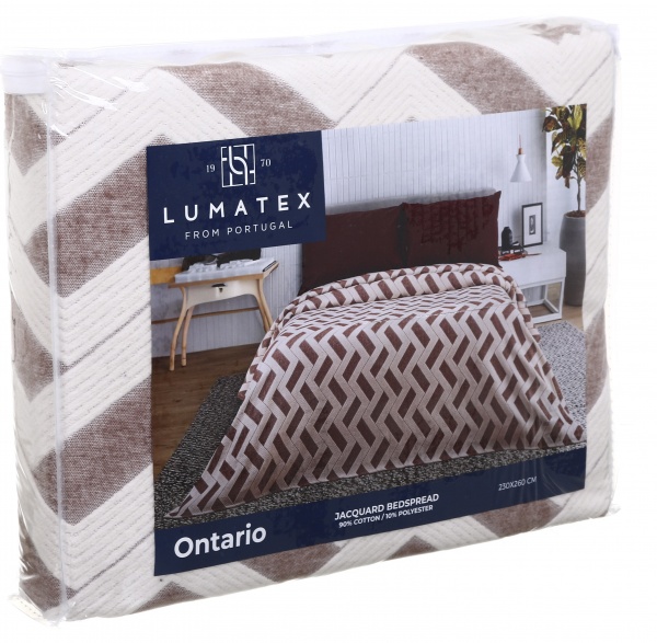 Покривало Ontario 230x260 см lumatex коричневий 