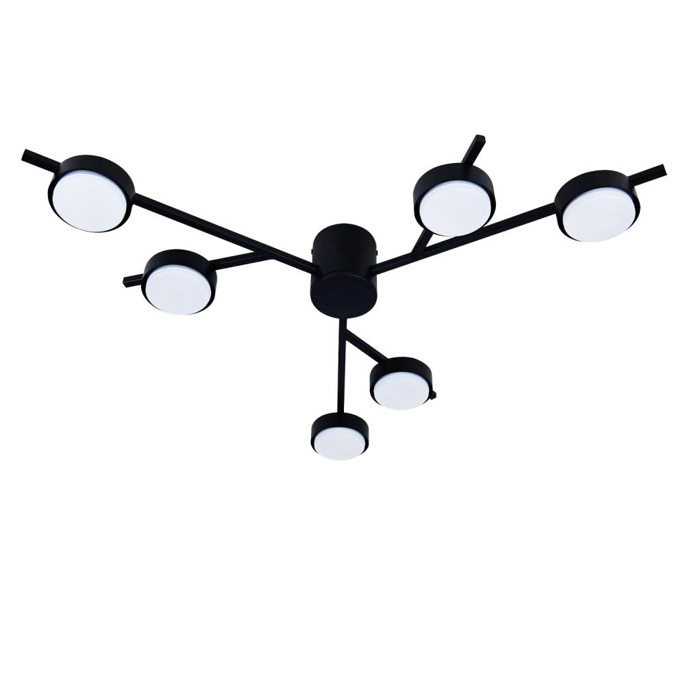 Люстра потолочная Victoria Lighting 6xGX53 черный Singapore/PL6 black