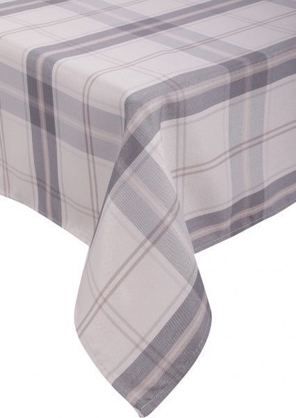 Скатерть Клітина 140x220 см серый 