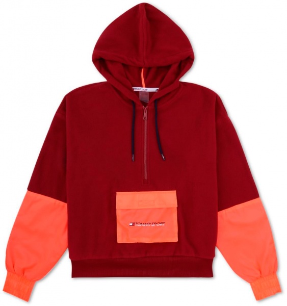 Джемпер Tommy Hilfiger BLOCKED POLAR MIX HOODIE S10S100355607 р. L красный