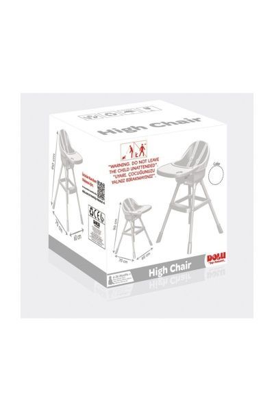 Стільчик для годування Dolu сірий