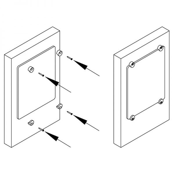 Держатель для зеркала Smart круглый с шурупом 50209 прозрачный