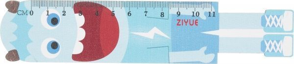 Линейка Зомби голубой 11 см