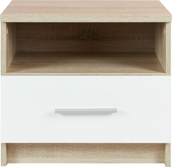 Тумба прикроватная Mebel Service Маркос 2 шт. белый/дуб самоа 