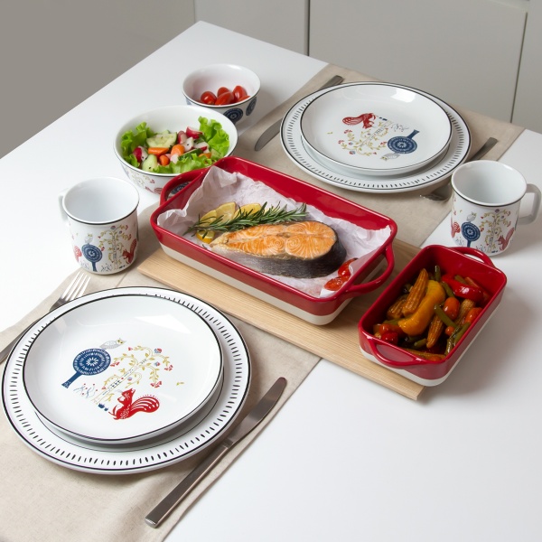 Форма для випікання KP-44 L біло-червона МВМ MY HOME