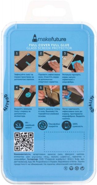 Защитное стекло MakeFuture Full Cover Full Glue для Samsung A6 2018 (MGFCFG-SA618B) 