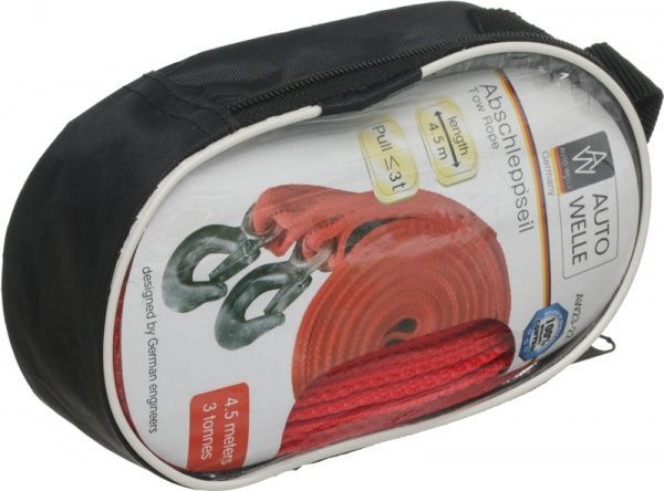 Трос буксировочный AW23-22 Auto Welle 3 т 4,5 м