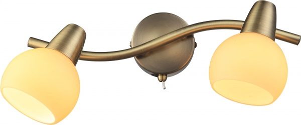 Спот Altalusse 2x40 Вт E14 антична латунь INL-9333W-02