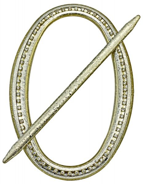 Декор Овал Элит 180х125 мм мокрое золото D0003-1а MISLT