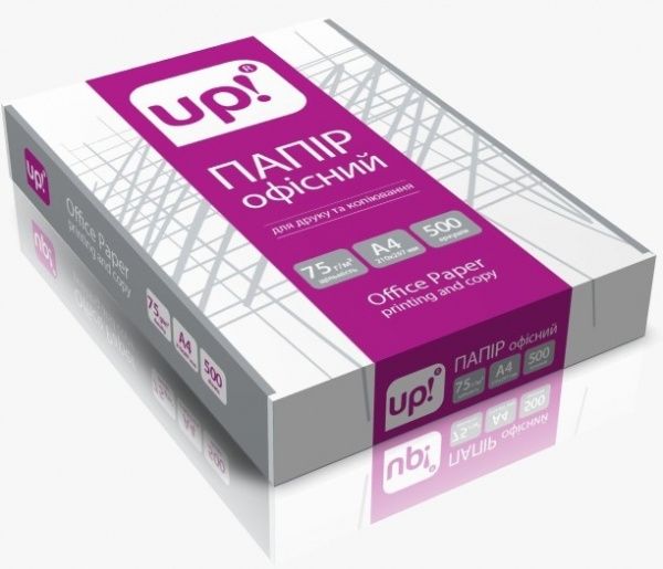 Папір офісний UP! (Underprice) A4 75 г/м 500 аркушів white 