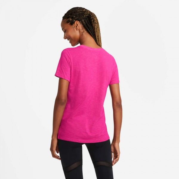 Футболка Nike W NK DRY TEE DFC CREW AQ3212-616 р.S рожевий