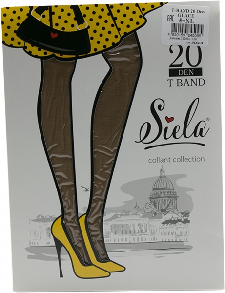 Колготки SIELA T BAND 20 den glase р. 5 черный 