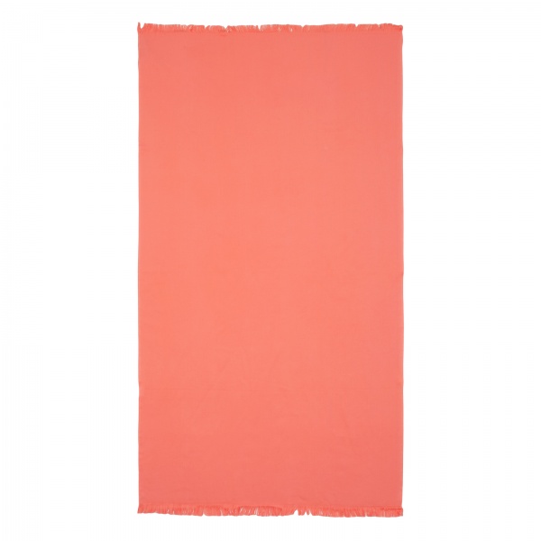 Рушник пляжний Plain з бахромою 90x160 см кораловий 