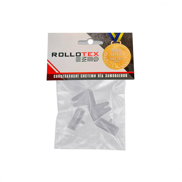 Комплект Rollotex Уголок нижней фиксации для жалюзи прозрачный 