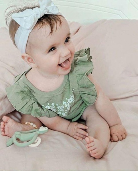 Прорезыватель Matchstick Monkey Обезьянка мятно-зеленая 10,5 см (MM-T-009)