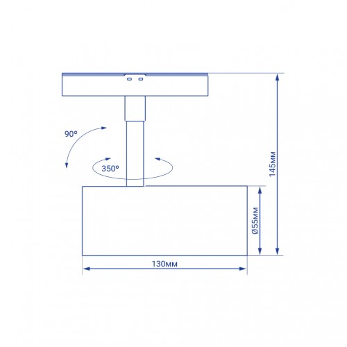 Магнітний трековий світильник 10 Вт 4000 К чорний Feron MGN303 10W 