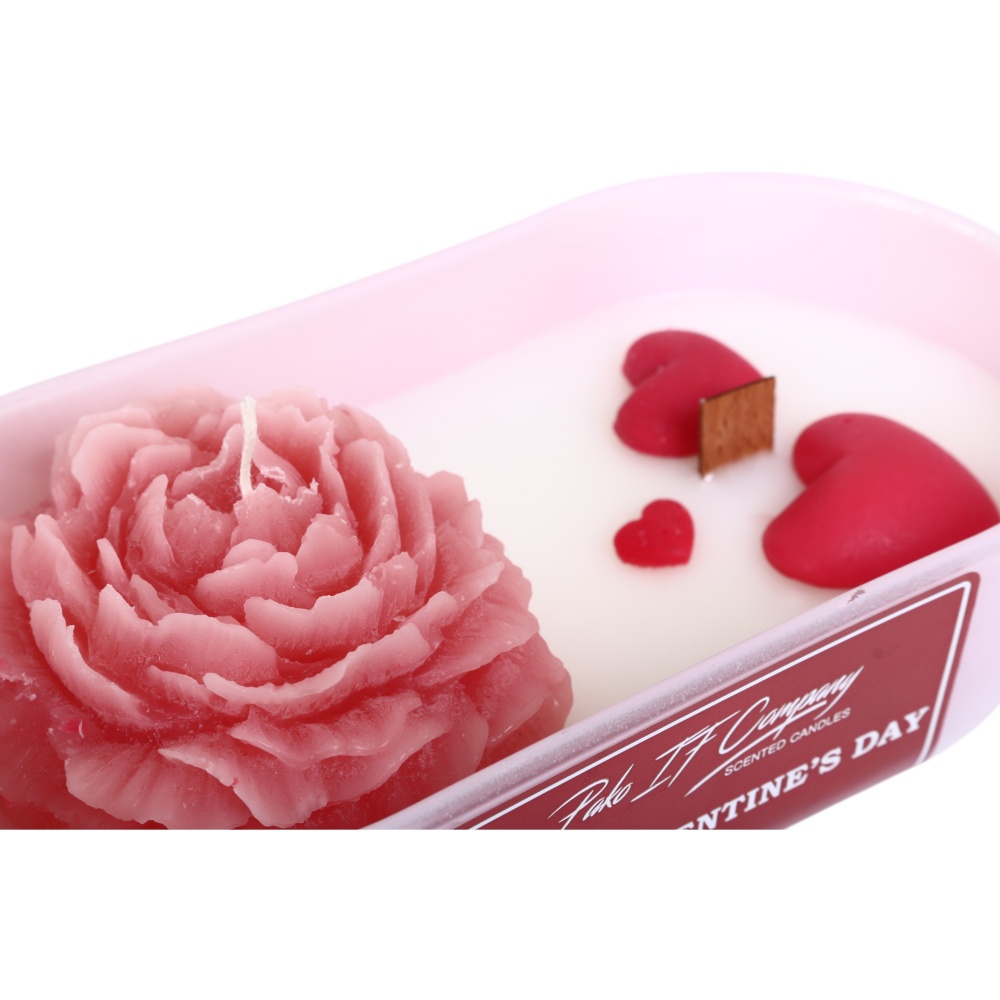 Свеча декоративная в стекле Пион 180х53 мм Pako-If