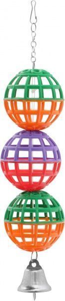 Игрушка для птиц Природа Гирлянда с колокольчиком 17 см