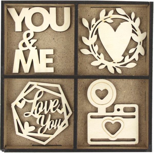 Набор заготовок Love you 1 13x13 см 12 шт. Rosa Talent 