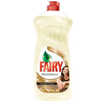 Средство для мытья посуды Fairy ProDerma Aloe Vera and Coconut 1 л