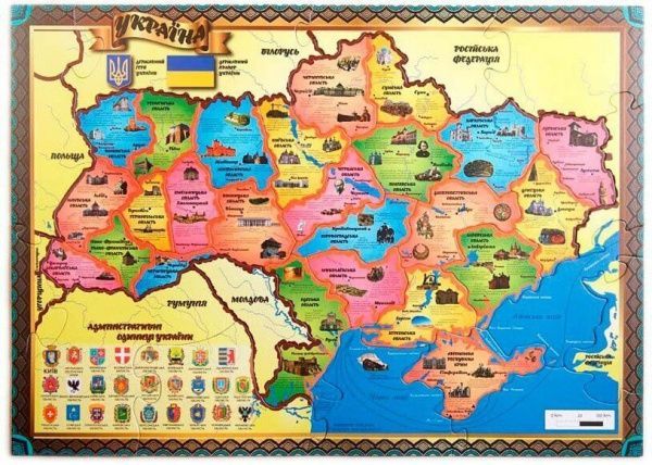 Пазлы Uteria Историческая карта Украины