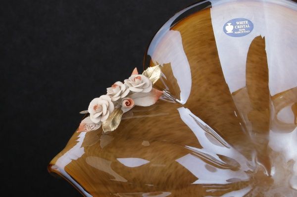 Ваза стеклянная орех Silva 30х48х24 см White cristal