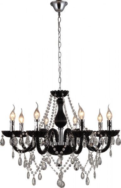 Люстра подвесная Altalusse 8x40 Вт E14 черный/хром INL-1149P-08 