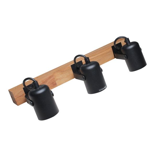 Спот Светкомплект WD 4014 3x40 Вт E27 черный/дерево 