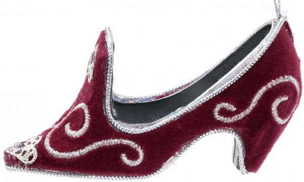 Новогодняя декорация Пластиковая туфелька 10,5 см