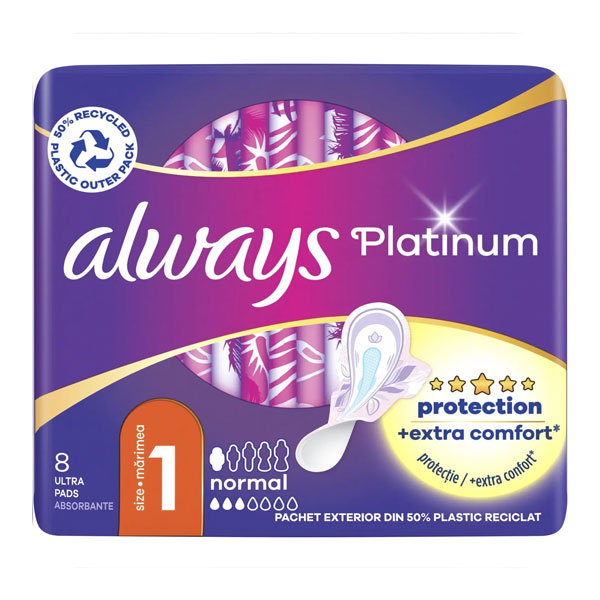 Прокладки Always Platinum Normal (розмір 1) 8 шт.
