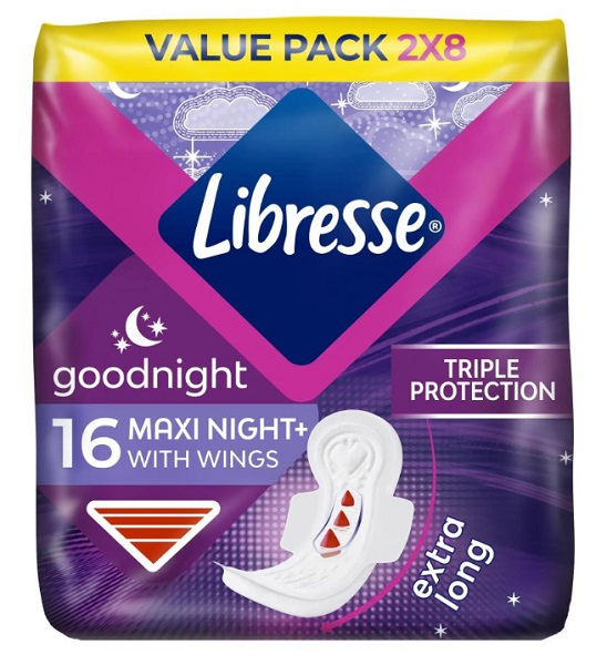 Прокладки гигиенические Libresse Maxi Goodnight 16 шт.