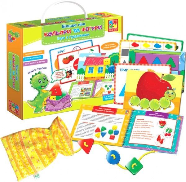 Игра настольная Vladi Toys Больше чем Цвета и Фигуры. Игры с пуговицами VT2801-20