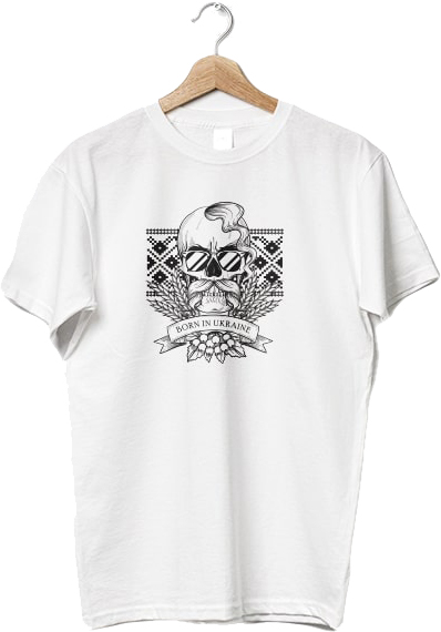 Футболка Born in Ukraine р. L белый 