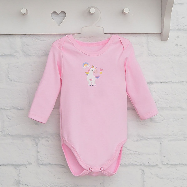 Боди детское для девочки Blanka Единорожка р.68 розовый 110146 