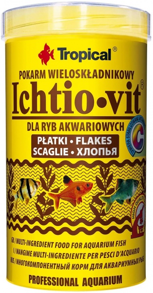 Корм Tropical сухой для аквариумных рыб в хлопьях Ichtio-Vit 500 мл (для всех аквариумных рыб) 77005