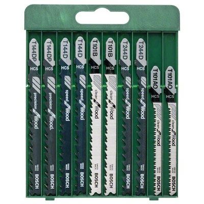 Набір пилок для електролобзика Bosch Дерево 10 шт.