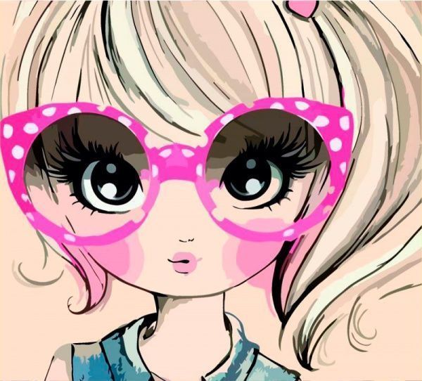 Картина по номерам эконом акриловая живопись по номерам Cute Girl Rosa Start 