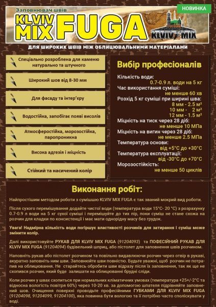 Заполнитель швов KLVIV MIX Fuga Карбон