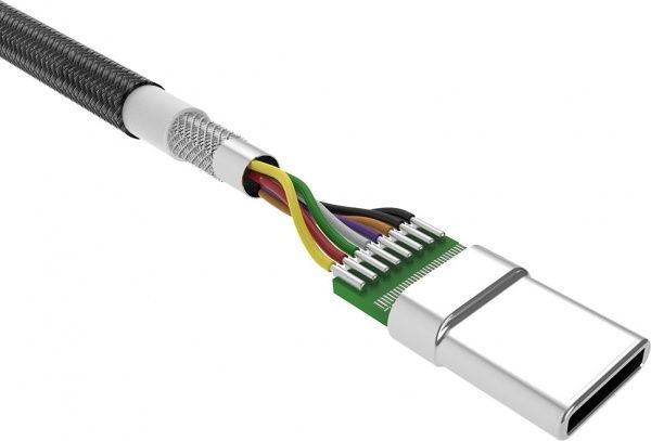 Кабель Silicon Power USB Type-A – USB Type-C 1 м чорний (LK30 Black/Nylon) 