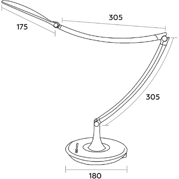 Настільна лампа офісна Eurolamp LED-TLF-2 7 Вт біло-чорний 