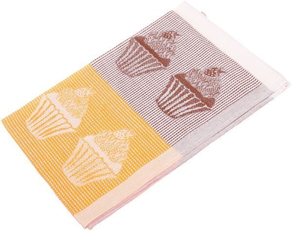 Полотенце кексы 49x70 см Білоруський льон оранжевый 