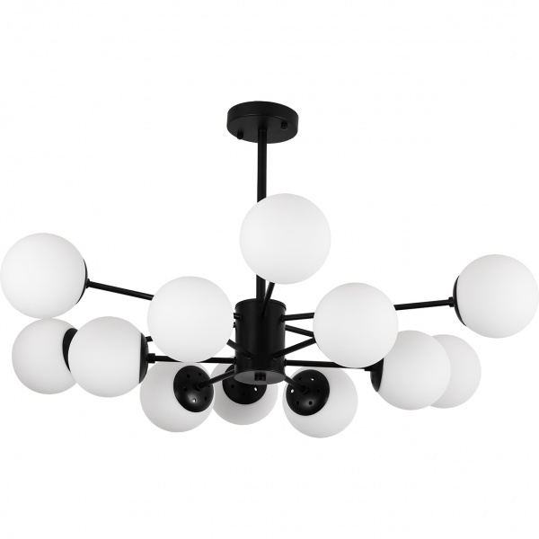 Світильник стельовий Hopfen 12x40 Вт E27 чорний Balle 12 BK 