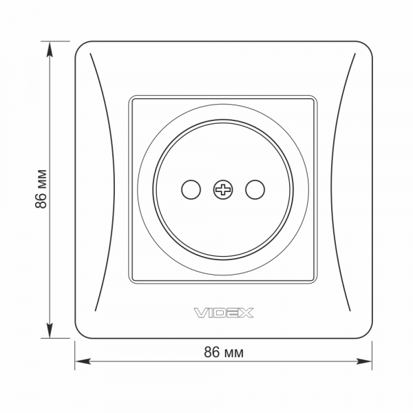 Розетка без заземления Videx Binera IP20 белый VF-BNSK1-W