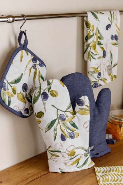 Рукавиця Oliva 18x31 см білий із малюнком La Nuit 