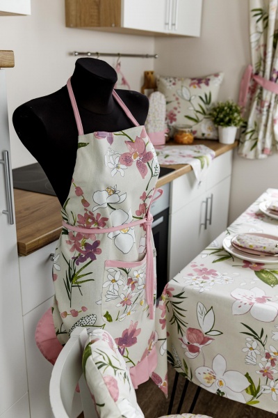 Фартук с нагрудником Орхидея Прованс