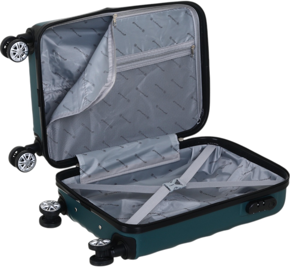 Чемодан Compass №LS080609 S 40 л темно-зеленый 50x35x23 см