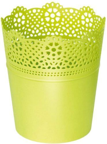 Кашпо пластикове Prosperplast Lace круглий 4,7л лайм (78978-389) 