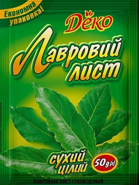 Лист лавровый сухой целый 50 г Деко 